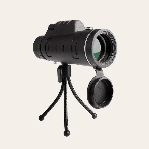 Compact Monocular Telescope with Compass & Tripod Clip